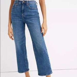 Madewell petite curvy slim wide leg jeans